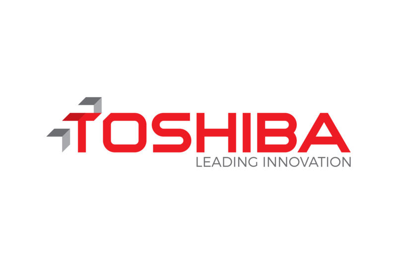 our take Toshiba logo design